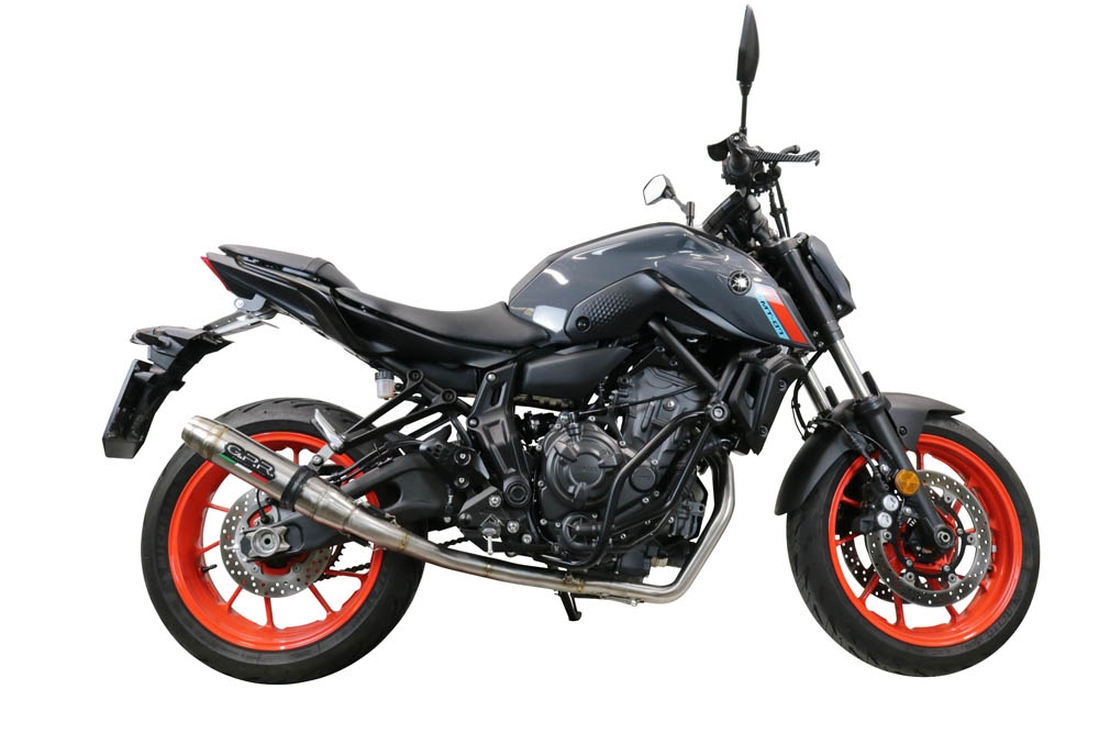 Egzoz ile uyumlu Yamaha Mt-07 2021-2024, Deeptone Inox, Yalnızca gürültü için onaylanan sistem, AB dışındaki pazarlar için geçerlidir Tam hat, susturucu artı toplayıcı 
