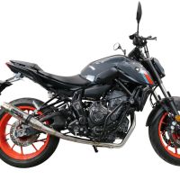 Egzoz ile uyumlu Yamaha Mt-07 2021-2024, Deeptone Inox, Yalnızca gürültü için onaylanan sistem, AB dışındaki pazarlar için geçerlidir Tam hat, susturucu artı toplayıcı 
