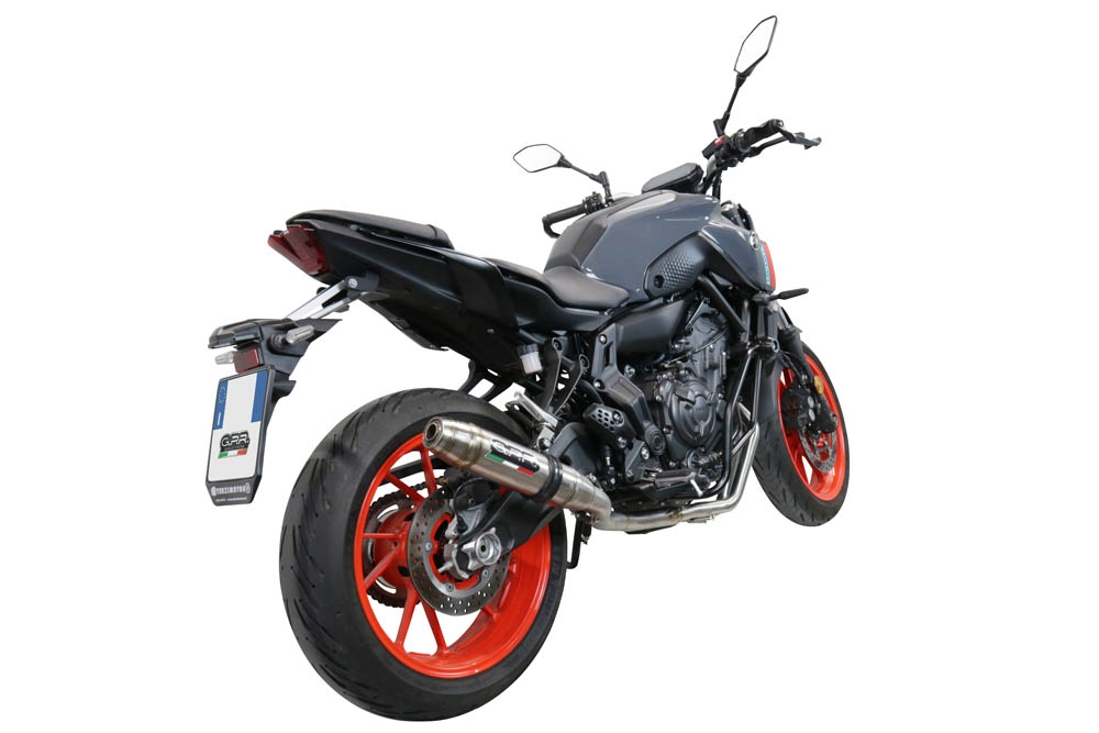 Egzoz ile uyumlu Yamaha Mt-07 2021-2024, Deeptone Inox, Yalnızca gürültü için onaylanan sistem, AB dışındaki pazarlar için geçerlidir Tam hat, susturucu artı toplayıcı 