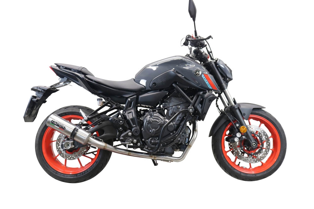 Egzoz ile uyumlu Yamaha Mt-07 2021-2024, M3 Inox , Yalnızca gürültü için onaylanan sistem, AB dışındaki pazarlar için geçerlidir Tam hat, susturucu artı toplayıcı 