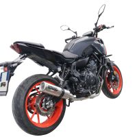 Egzoz ile uyumlu Yamaha Mt-07 2021-2024, M3 Inox , Yalnızca gürültü için onaylanan sistem, AB dışındaki pazarlar için geçerlidir Tam hat, susturucu artı toplayıcı 