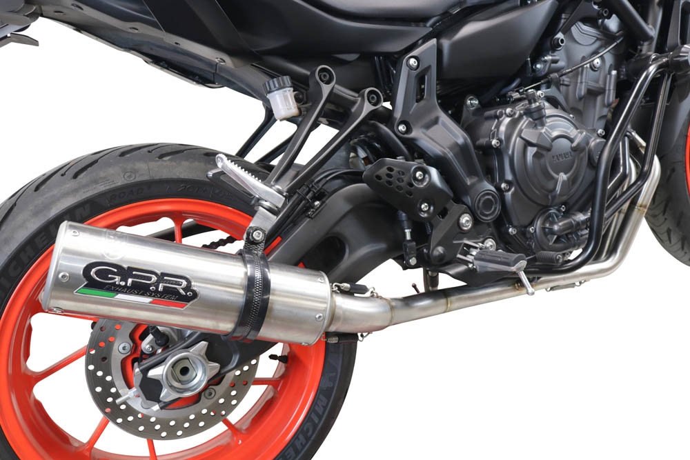 Egzoz ile uyumlu Yamaha Mt-07 2021-2024, M3 Inox , Yalnızca gürültü için onaylanan sistem, AB dışındaki pazarlar için geçerlidir Tam hat, susturucu artı toplayıcı 