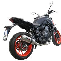 Egzoz ile uyumlu Yamaha Mt-07 2021-2024, Satinox , Homologe edilmemiş dbkiller ile yarış sistemi Tam hat, susturucu artı toplayıcı 