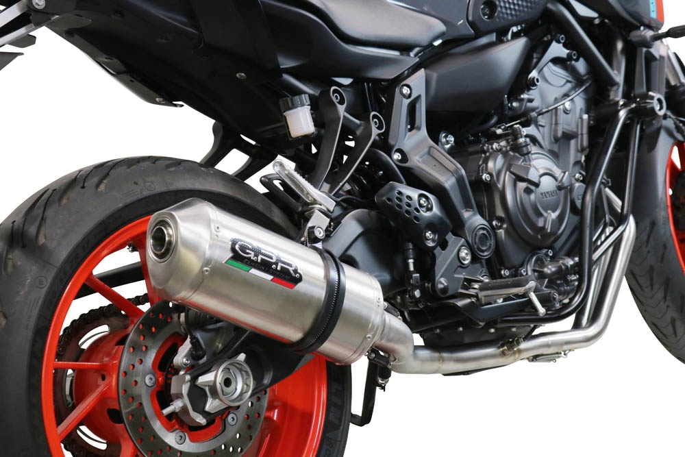 Egzoz ile uyumlu Yamaha Mt-07 2021-2024, Satinox , Homologe edilmemiş dbkiller ile yarış sistemi Tam hat, susturucu artı toplayıcı 