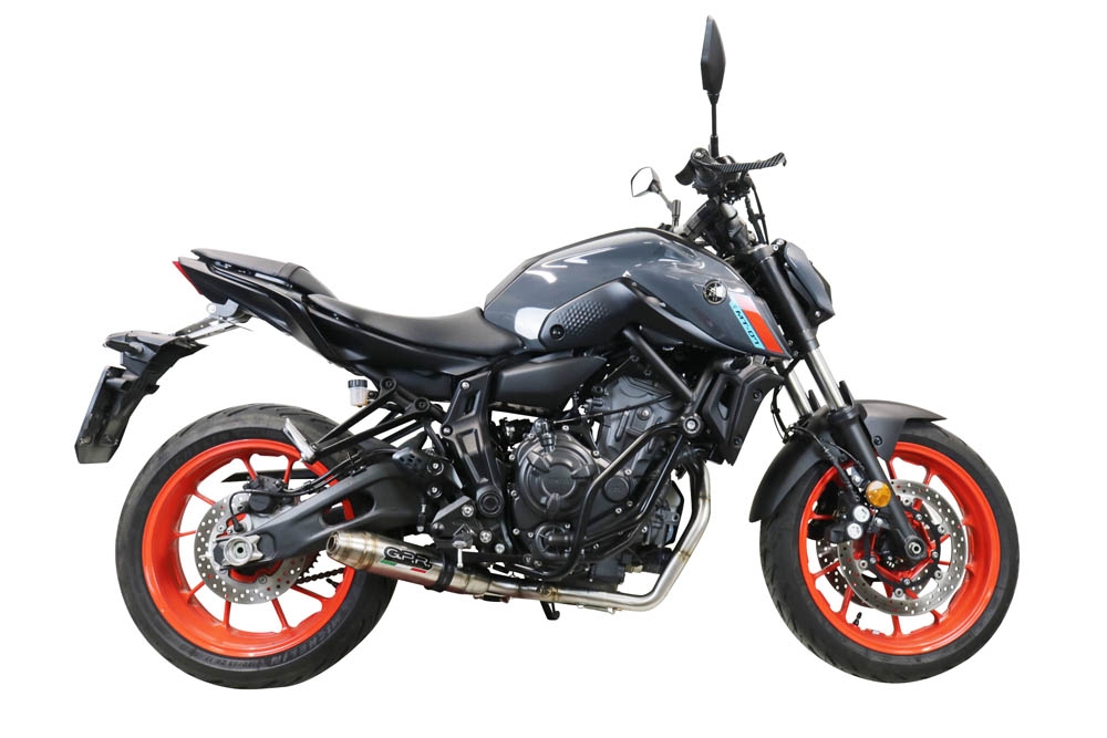 Egzoz ile uyumlu Yamaha Mt-07 2021-2024, Deeptone Inox, Yalnızca gürültü için onaylanan sistem, AB dışındaki pazarlar için geçerlidir Tam hat, susturucu artı toplayıcı 