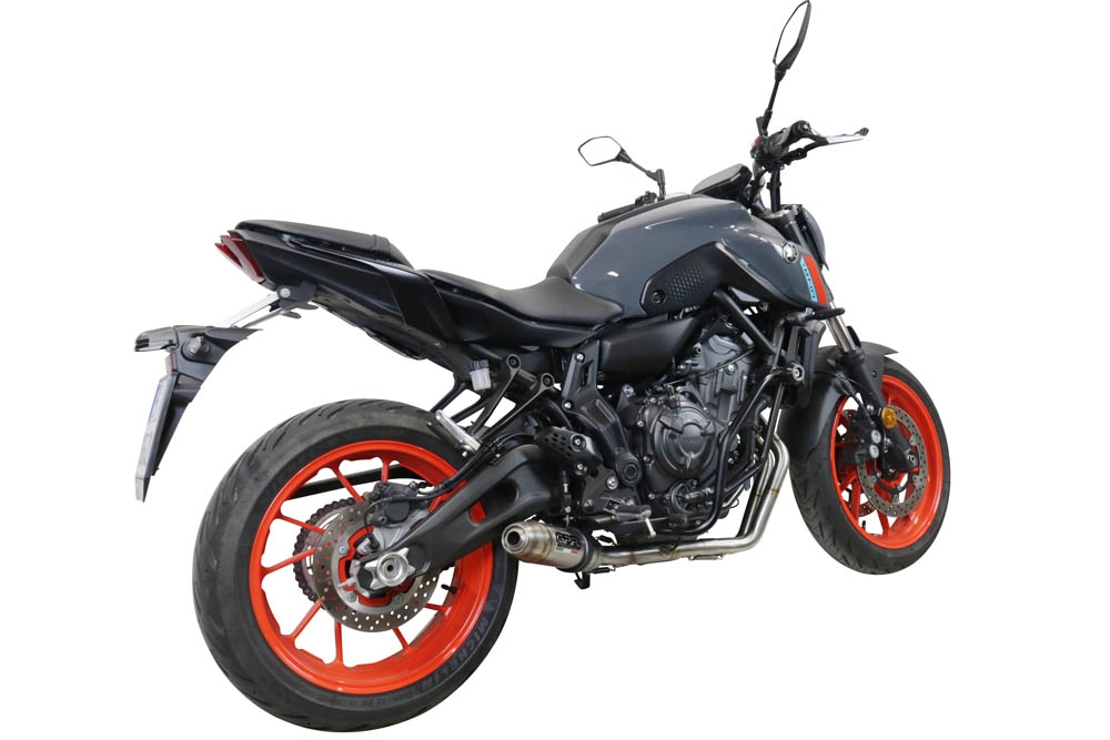 Egzoz ile uyumlu Yamaha Mt-07 2021-2024, Deeptone Inox, Yalnızca gürültü için onaylanan sistem, AB dışındaki pazarlar için geçerlidir Tam hat, susturucu artı toplayıcı 