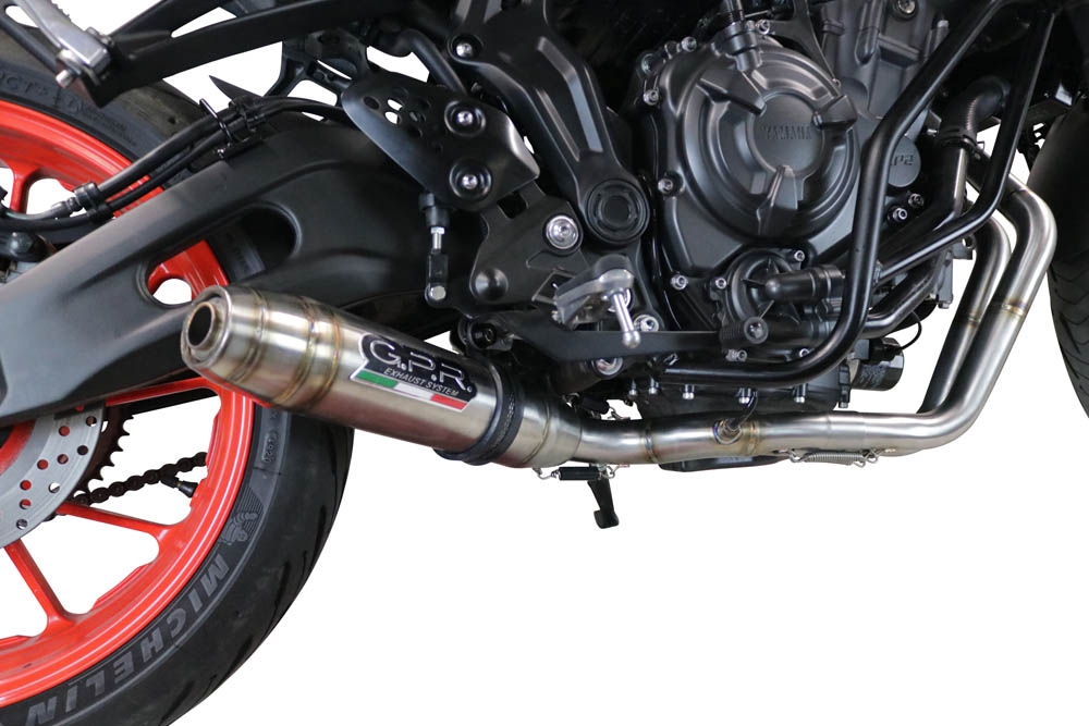 Egzoz ile uyumlu Yamaha Mt-07 2021-2024, Deeptone Inox, Yalnızca gürültü için onaylanan sistem, AB dışındaki pazarlar için geçerlidir Tam hat, susturucu artı toplayıcı 