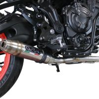 Egzoz ile uyumlu Yamaha Mt-07 2021-2024, Deeptone Inox, Yalnızca gürültü için onaylanan sistem, AB dışındaki pazarlar için geçerlidir Tam hat, susturucu artı toplayıcı 
