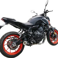Exhaust compatible with Yamaha Mt-07 2021-2024, M3 Poppy , full system exhaust legal for UK and non-EU countries including removable db killer 