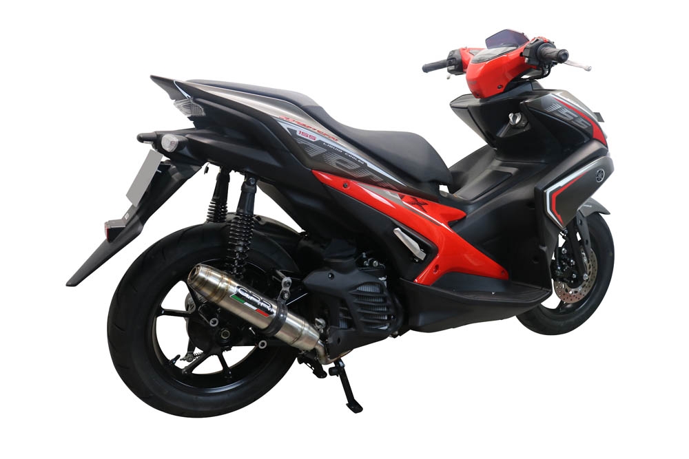 Egzoz ile uyumlu Yamaha Aerox 155 2021-2022, Deeptone Inox, Homologe edilmemiş dbkiller ile yarış sistemi Tam hat, susturucu artı toplayıcı 