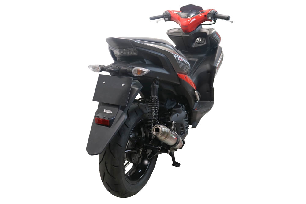 Egzoz ile uyumlu Yamaha Aerox 155 2021-2022, Deeptone Inox, Homologe edilmemiş dbkiller ile yarış sistemi Tam hat, susturucu artı toplayıcı 