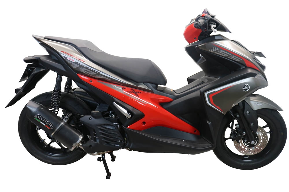 Egzoz ile uyumlu Yamaha Aerox 155 2021-2022, Furore Nero, Homologe edilmemiş dbkiller ile yarış sistemi Tam hat, susturucu artı toplayıcı 