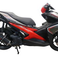 Egzoz ile uyumlu Yamaha Aerox 155 2021-2022, Furore Nero, Homologe edilmemiş dbkiller ile yarış sistemi Tam hat, susturucu artı toplayıcı 