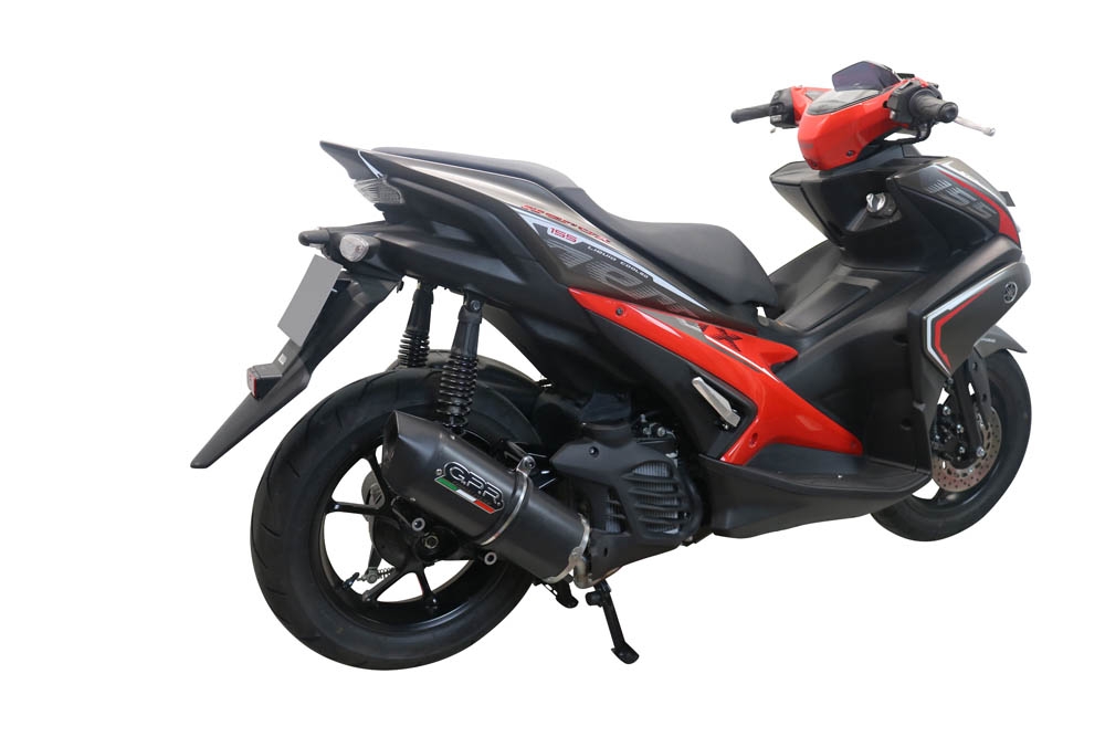 Egzoz ile uyumlu Yamaha Aerox 155 2021-2022, Furore Nero, Homologe edilmemiş dbkiller ile yarış sistemi Tam hat, susturucu artı toplayıcı 