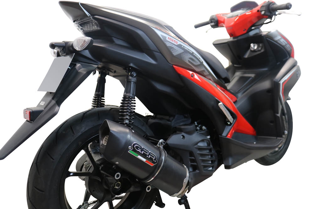 Egzoz ile uyumlu Yamaha Aerox 155 2021-2022, Furore Nero, Homologe edilmemiş dbkiller ile yarış sistemi Tam hat, susturucu artı toplayıcı 