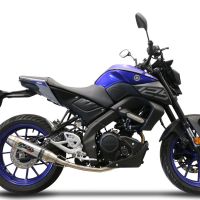 Egzoz ile uyumlu Yamaha Mt 125 2021-2025, Deeptone Inox, Yalnızca gürültü için onaylanan sistem, AB dışındaki pazarlar için geçerlidir Tam hat, susturucu artı toplayıcı 
