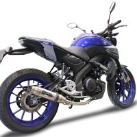 Egzoz ile uyumlu Yamaha Mt 125 2021-2025, Deeptone Inox, Yalnızca gürültü için onaylanan sistem, AB dışındaki pazarlar için geçerlidir Tam hat, susturucu artı toplayıcı 