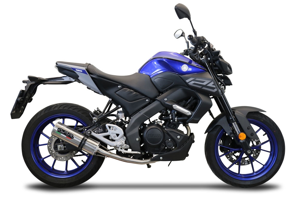 Exhaust compatible with Yamaha Mt 125 2021-2025, M3 Black Titanium, full system exhaust legal for UK and non-EU countries including removable db killer 