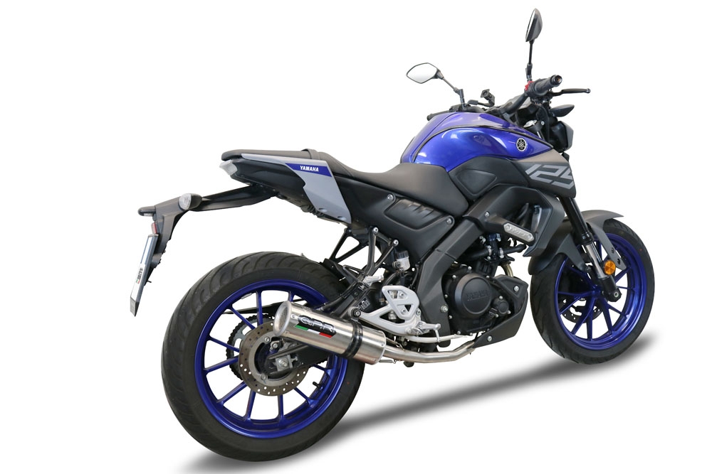 Exhaust compatible with Yamaha Mt 125 2021-2025, M3 Black Titanium, full system exhaust legal for UK and non-EU countries including removable db killer 