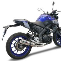 Exhaust compatible with Yamaha Mt 125 2021-2025, M3 Black Titanium, full system exhaust legal for UK and non-EU countries including removable db killer 
