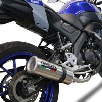 Exhaust compatible with Yamaha Mt 125 2021-2025, M3 Black Titanium, full system exhaust legal for UK and non-EU countries including removable db killer 