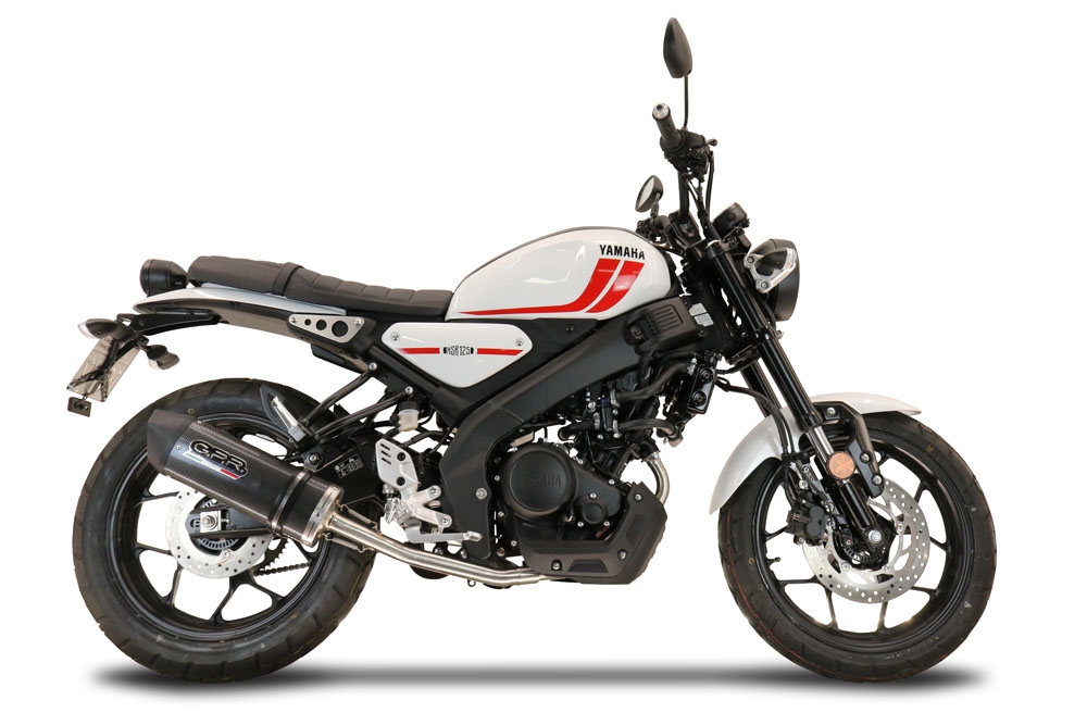Exhaust compatible with Yamaha XSR 125 2021-2025, Furore Poppy, full system exhaust legal for UK and non-EU countries including removable db killer 