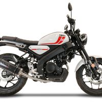 Exhaust compatible with Yamaha XSR 125 2021-2025, Furore Poppy, full system exhaust legal for UK and non-EU countries including removable db killer 