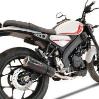 Exhaust compatible with Yamaha XSR 125 2021-2025, M3 Black Titanium, full system exhaust legal for UK and non-EU countries including removable db killer 