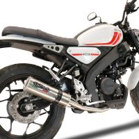 Egzoz ile uyumlu Yamaha XSR 125 2021-2025, M3 Inox , Yalnızca gürültü için onaylanan sistem, AB dışındaki pazarlar için geçerlidir Tam hat, susturucu artı toplayıcı 