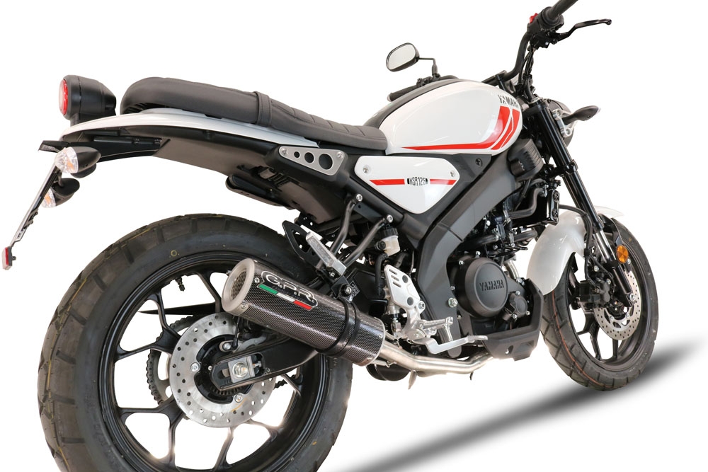 Exhaust compatible with Yamaha XSR 125 2021-2025, M3 Poppy , full system exhaust legal for UK and non-EU countries including removable db killer 
