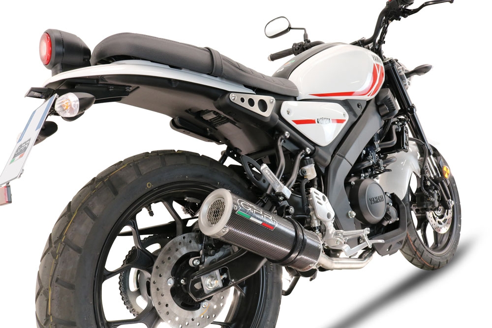 Exhaust compatible with Yamaha XSR 125 2021-2025, M3 Poppy , full system exhaust legal for UK and non-EU countries including removable db killer 