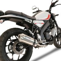 Exhaust compatible with Yamaha XSR 125 2021-2025, Satinox , full system exhaust legal for UK and non-EU countries including removable db killer 