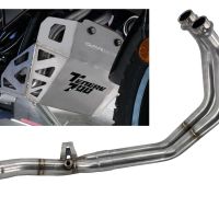 Egzoz ile uyumlu Yamaha Tenere 700 2019-2020, Decatalizzatore + Paracoppa Titanio, Decat boru daha fazla motor titanyum koruma plakası 