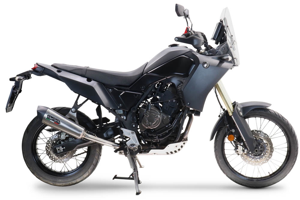 Egzoz GPR ile uyumlu  Yamaha Tenere 700 2019-2020, New Grand Prix Evo Titanium, Egzoz yasal, onaylı, çıkarılabilir db killer ve bağlantı borulu susturucu 