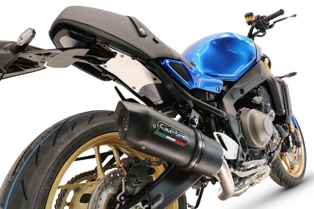 Exhaust compatible with Yamaha XSR900 2022-2024, Furore Evo4 Nero, full system exhaust legal for UK and non-EU countries including removable db killer 