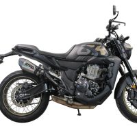 GPR exhaust compatible with  Zontes 350 R1 2022-2024, New Grand Prix Evo Titanium, Homologated legal slip-on exhaust including removable db killer and link pipe 