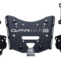 Topkoffer GPR TECH compatibel met  Zontes E 350 2023/2024 Alüminyum, gümüş renginde üst kasa, tavan rafı ve özel plaka dahil Kapasite Litre 26