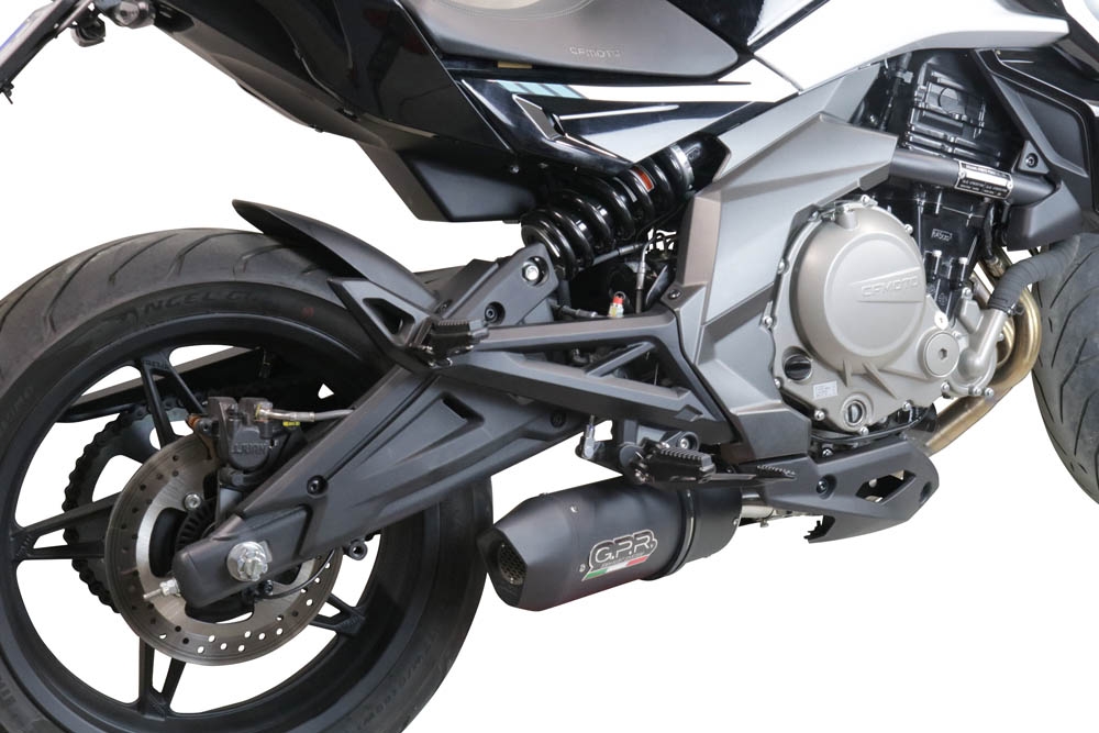 Egzoz ile uyumlu Cf Moto 650 Nk 2021-2024, Furore Nero, Yarış Sistemi Susturucu ve özel bağlantı borusu 