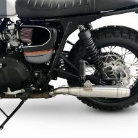 Egzoz ile uyumlu Triumph BONNEVILLE T100 2001-2014, Deeptone Inox, Homologe sistem Double Susturucu ve özel bağlantı borusu 