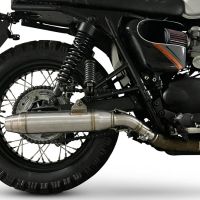 Egzoz ile uyumlu Triumph BONNEVILLE T100 2001-2014, Deeptone Inox, Homologe sistem Double Susturucu ve özel bağlantı borusu 