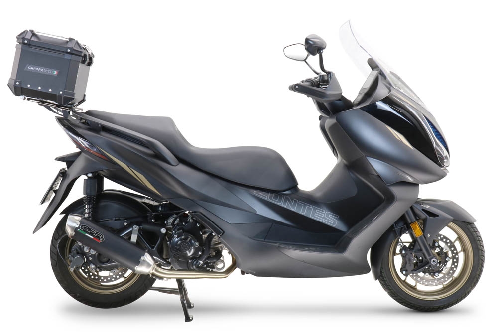 Topkoffer GPR TECH compatibel met  Zontes E 350 2023/2024 Alüminyum üst kasa, siyah renk ve özel plaka dahildir Kapasite Litre 26
