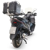 Topkoffer GPR TECH compatibel met  Zontes E 350 2023/2024 Alüminyum, gümüş renginde üst kasa, tavan rafı ve özel plaka dahil Kapasite Litre 35
