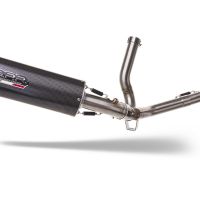 Egzoz ile uyumlu Suzuki V-Strom 650 2021-2025, Furore Evo4 Poppy, Çıkarılabilir db öldürücü ve bağlantı borusu dahil AB dışı pazarlar için yasal olan orta tam sistem egzozu 