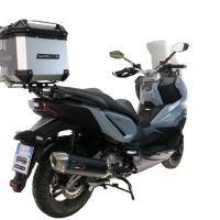 Topkoffer GPR TECH compatibel met  Bmw G 310 Gs 2017/2021 e4 Alüminyum üst çanta, özel plaka dahil gümüş rengi Kapasite Litre 35