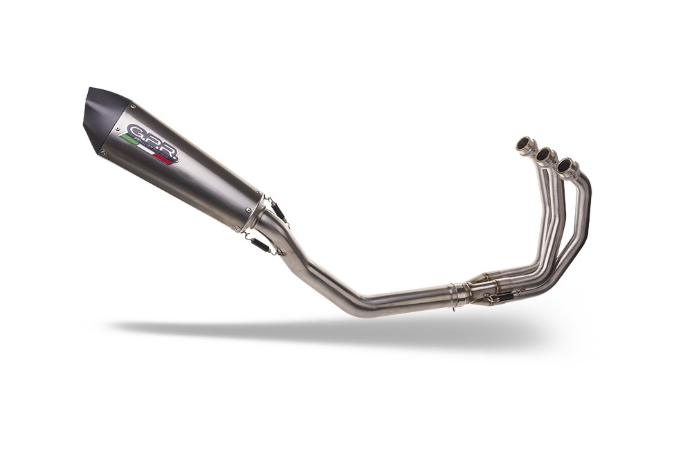 Egzoz GPR ile uyumlu  Triumph Daytona 660 2023-2025, New Grand Prix Evo Titanium, Yalnızca gürültü için onaylanan sistem, AB dışındaki pazarlar için geçerlidir Tam hat, susturucu artı toplayıcı 