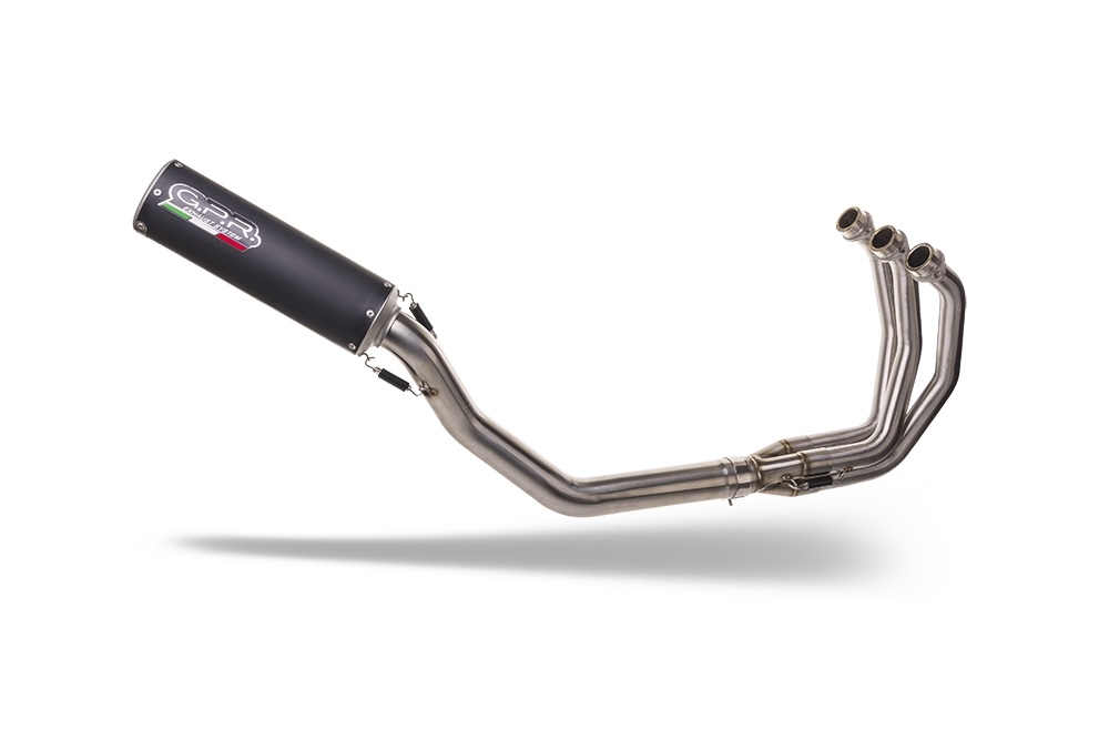Egzoz ile uyumlu Triumph Daytona 660 2023-2025, M3 Black Titanium, Yalnızca gürültü için onaylanan sistem, AB dışındaki pazarlar için geçerlidir Tam hat, susturucu artı toplayıcı 