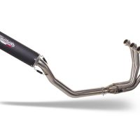 Egzoz ile uyumlu Triumph Trident 660 2021-2024, M3 Black Titanium, Yalnızca gürültü için onaylanan sistem, AB dışındaki pazarlar için geçerlidir Tam hat, susturucu artı toplayıcı 