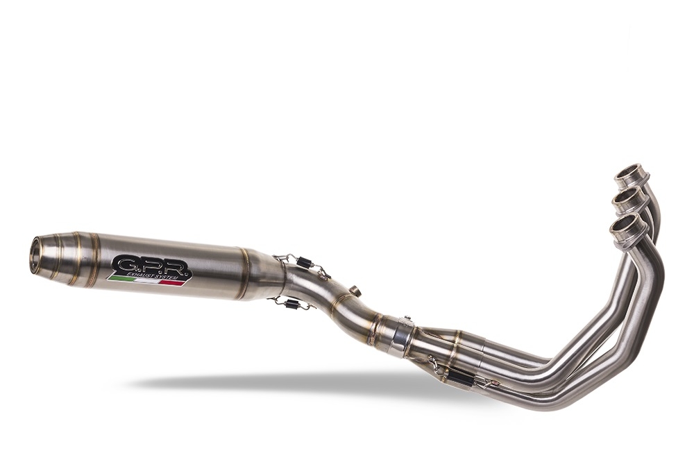 Egzoz ile uyumlu Triumph Trident 660 2021-2024, Deeptone Inox, Yalnızca gürültü için onaylanan sistem, AB dışındaki pazarlar için geçerlidir Tam hat, susturucu artı toplayıcı 