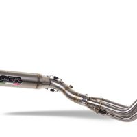 Egzoz ile uyumlu Triumph Tiger Sport 660 2022-2024, Deeptone Inox, Yalnızca gürültü için onaylanan sistem, AB dışındaki pazarlar için geçerlidir Tam hat, susturucu artı toplayıcı 