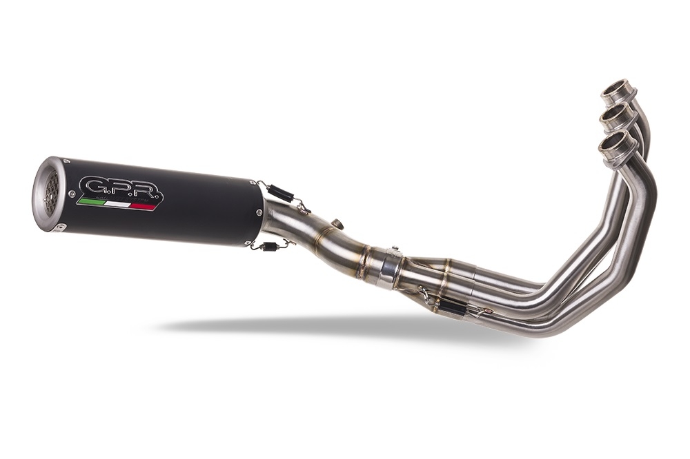 Egzoz ile uyumlu Triumph Tiger Sport 660 2022-2024, M3 Black Titanium, Yalnızca gürültü için onaylanan sistem, AB dışındaki pazarlar için geçerlidir Tam hat, susturucu artı toplayıcı 